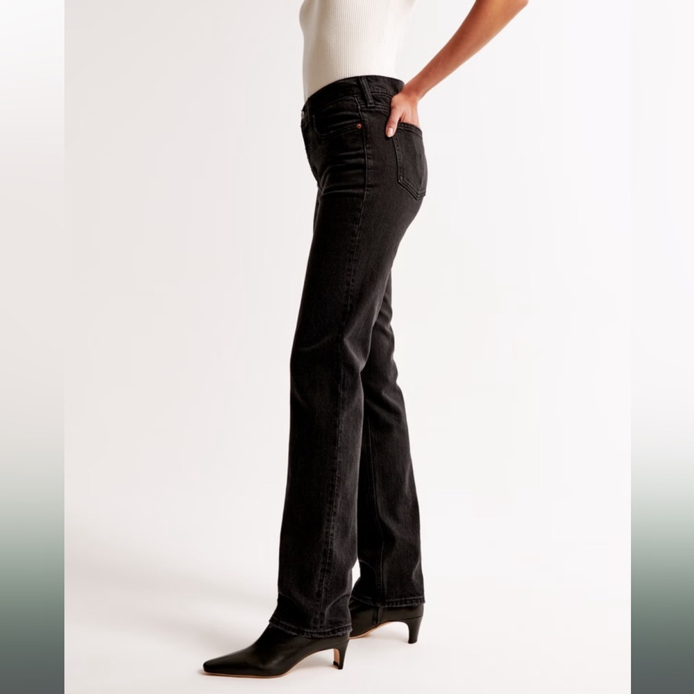 Black straight leg jeans